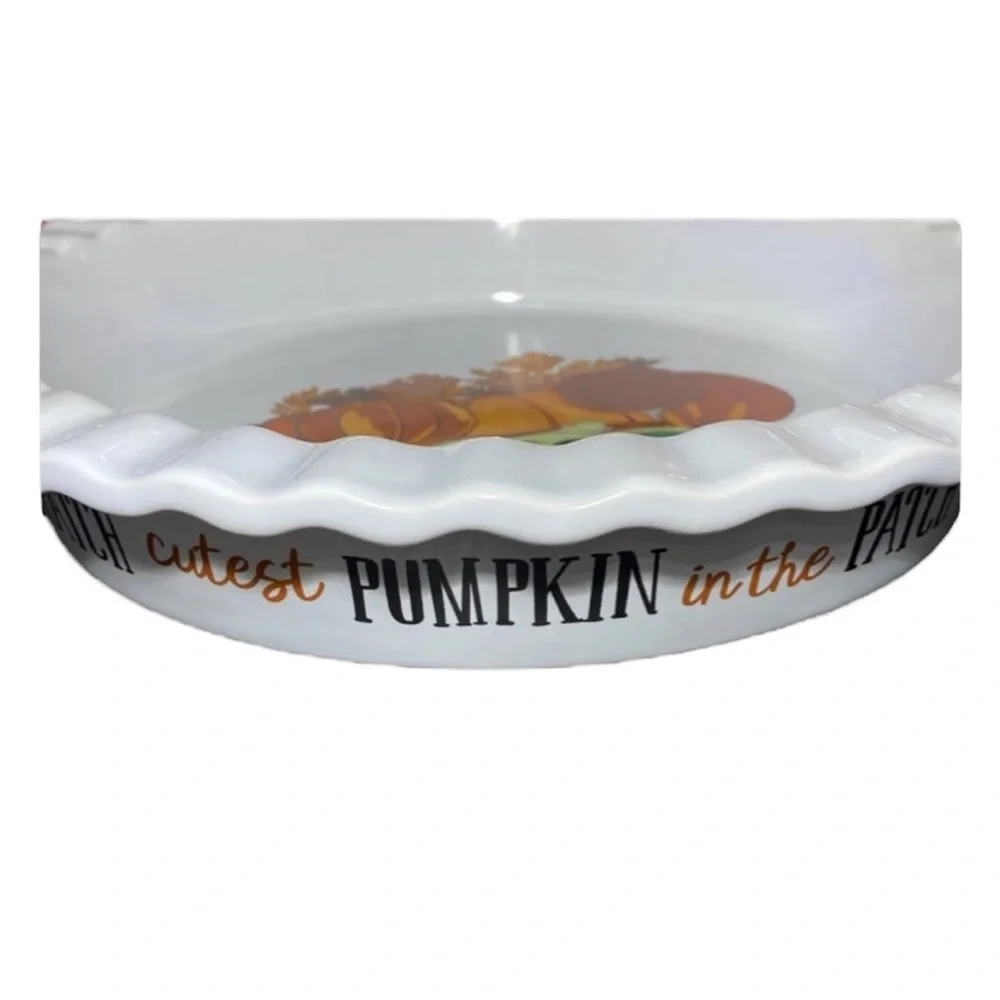 Mandalorian Pie Plate Grogu Baby Yoda Stoneware PUMPKIN Pie Disney Star Wars